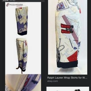 Vintage Ralph Lauren Silk Wrap Skirt